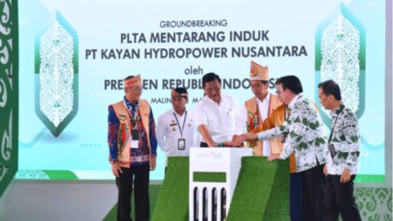 Groundbreaking PLTA Mentarang, Presiden Dukung Transformasi Ekonomi Hijau
