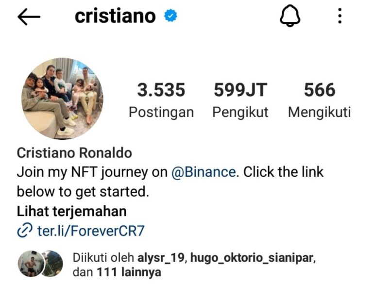 Cristiano Ronaldo Punya Followers IG Terbanyak di Dunia, Kampiunnews.com