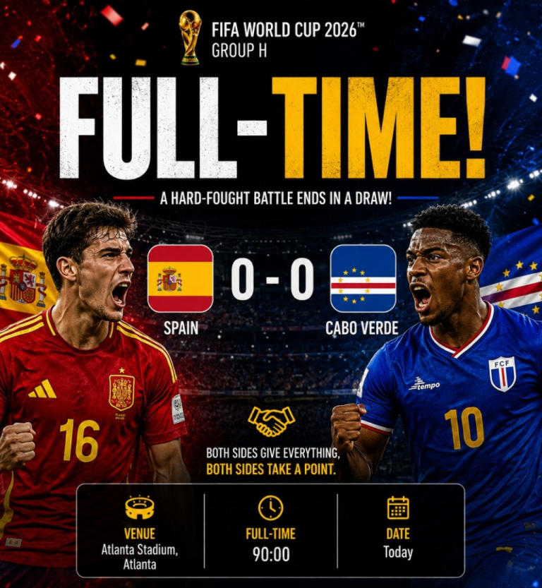 Cape Verde Tahan Imbang Spanyol di Piala Dunia 2026, Bukti Negara Kecil Mampu Bersaing di Panggung Dunia