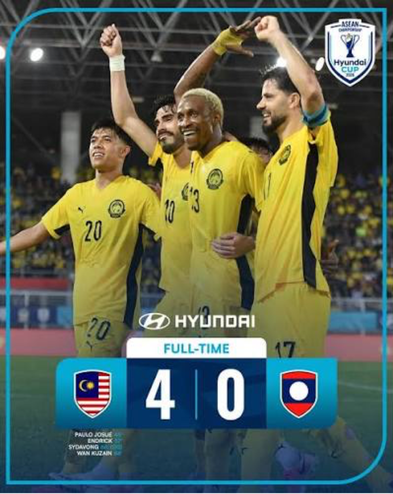 Malaysia Pesta Gol ke Gawang Laos, Harimau Malaya Kokoh di Puncak Grup B Piala AFF 2026