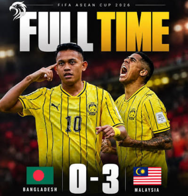 Malaysia Hajar Bangladesh 3-0, Harimau Malaya Puncaki Klasemen Grup A FIFA ASEAN Cup 2026